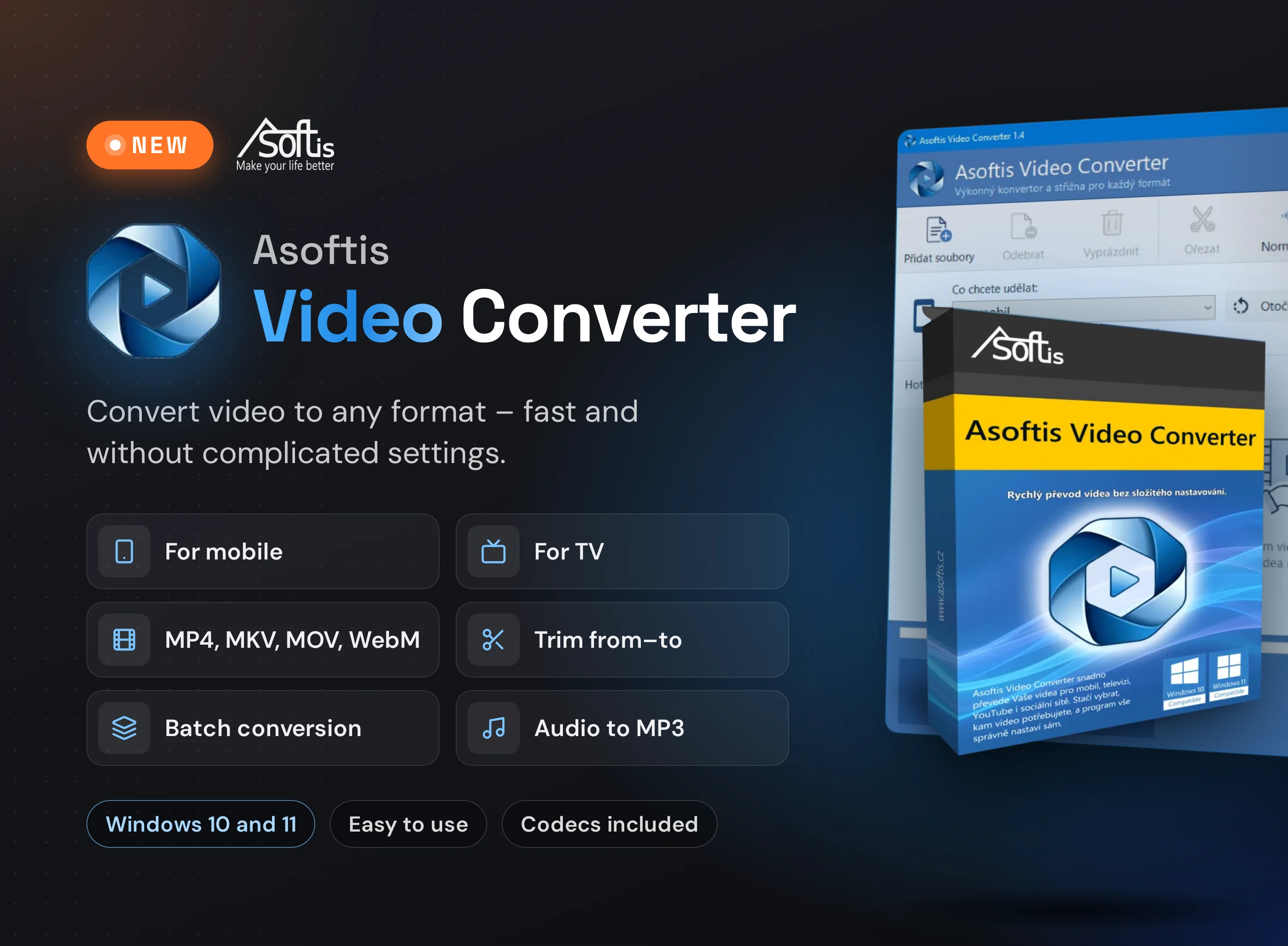 We released Asoftis Video Converter – convert video between formats