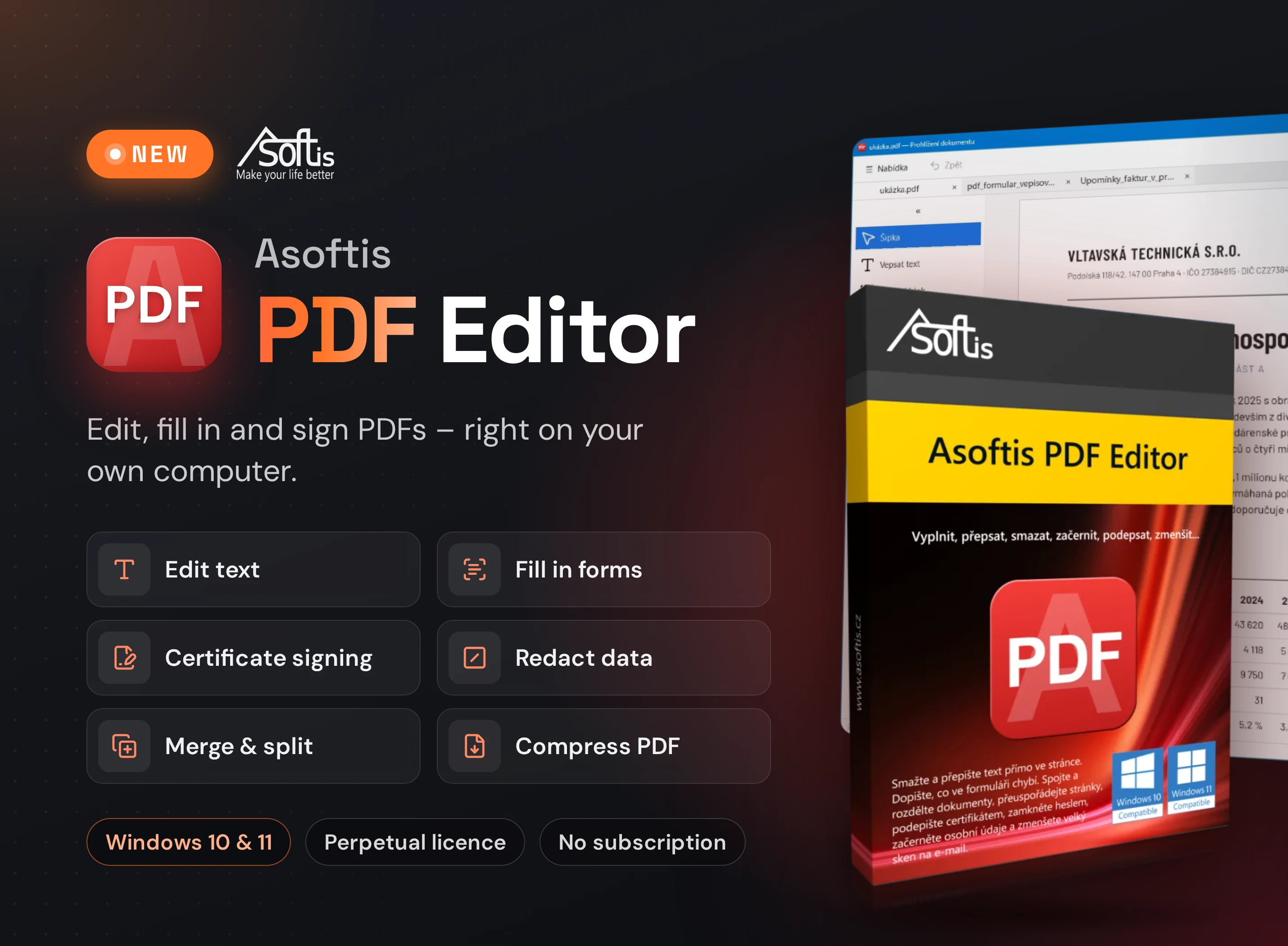 We released Asoftis PDF Editor – edit, fill in and sign PDFs